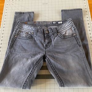 Miss me faded black jeans jeweled pockets skinny sz 28 JP5558s5